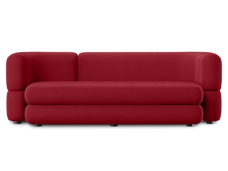 Диван прямой Брера Velour Cherry