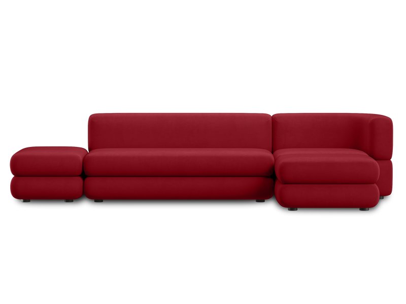 Диван модульный Брера-6 Velour Cherry